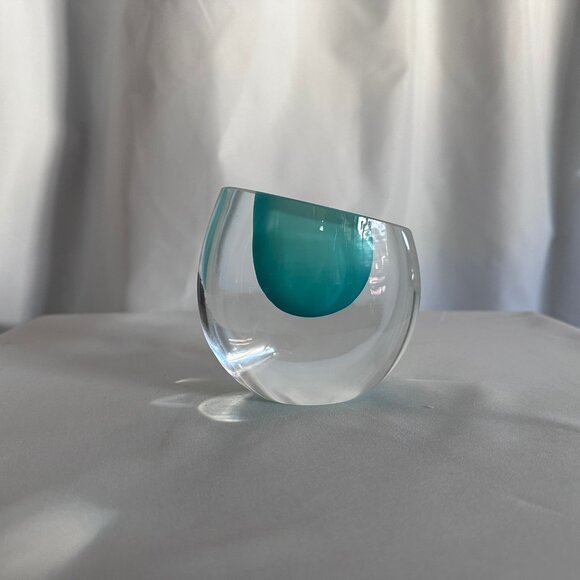 Global Views Color Drop Vase in Aqua - Picture 2 of 8